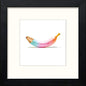 Banana Pencil in Black Wood frame, premium wall art print