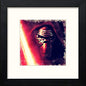 Kylo Ren in Black Wood frame, premium wall art print