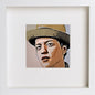 Bruno Mars 0013 in White frame, premium wall art print
