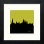 Krakow Silhouette in Black Wood frame, premium wall art print