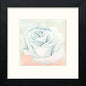 White Rose in Black Wood frame, premium wall art print