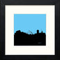 Dublin Silhouette in Black Wood frame, premium wall art print