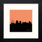 Gothenburg Silhouette in Black Wood frame, premium wall art print