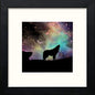 Howl At The Moon in Black Wood frame, premium wall art print