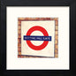 London Underground Nottinghill in Black Wood frame, premium wall art print