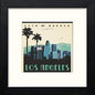 Vintage La Poster in Black Wood frame, premium wall art print