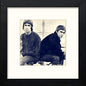 Oasis Noel Liam Gallagher in Black Wood frame, premium wall art print