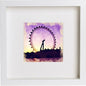 London The London Eye 2 110 in White frame, premium wall art print
