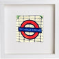 London Piccadilly Circus Tube Station 105 in White frame, premium wall art print