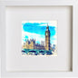 London The Palace Of Westminster 115 in White frame, premium wall art print