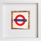 London Underground Nottinghill 225 in White frame, premium wall art print