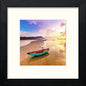 Stranded in Black Wood frame, premium wall art print