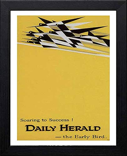 L Lumartos Vintage Poster Soaring To Success Daily Herald The Early Bird Advertising