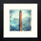 Washington Monument in Black Wood frame, premium wall art print