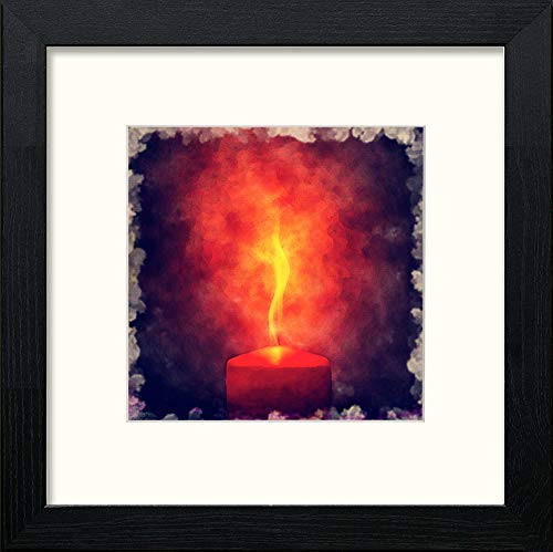 Burning Bright in Black Wood frame, premium wall art print