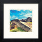 Golf St Andrews Swilken Bridge in Black Wood frame, premium wall art print