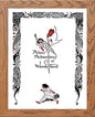 Vintage Poster Alice's Adventures in Wood frame, premium wall art print