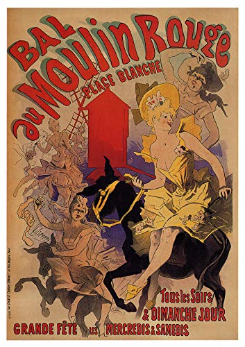 L Lumartos Vintage Poster Bal Au Moulin Rouge