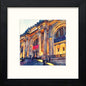 New York Metropolitan Museum in Black Wood frame, premium wall art print