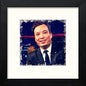 Jimmy Fallon in Black Wood frame, premium wall art print