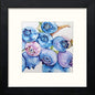 Blueberries in Black Wood frame, premium wall art print