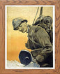 Vintage Poster Italy 1917 Banco Di Roma, 1917 2 in Wood frame, premium wall art print