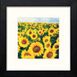 Dordoigne Sunflowers in Black Wood frame, premium wall art print