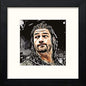 WWE Raw Joe Anoa'i in Black Wood frame, premium wall art print