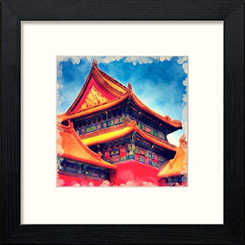 Forbidden City in Black Wood frame, premium wall art print