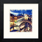 Rialto Bridge Venice in Black Wood frame, premium wall art print