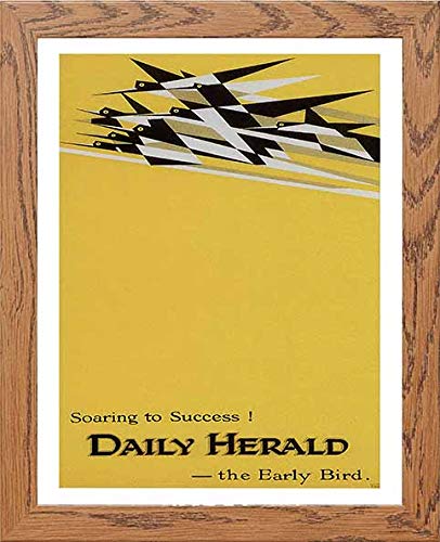 L Lumartos Vintage Poster Soaring To Success Daily Herald The Early Bird Advertising