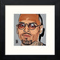 Chris Brown in Black Wood frame, premium wall art print
