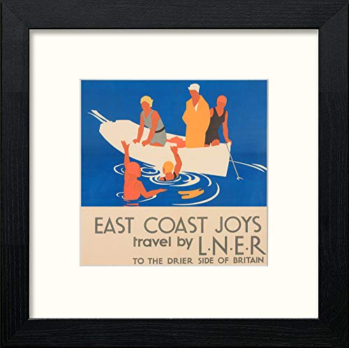 L Lumartos Vintage LNER East Coast Joys Poster Swimming