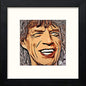 Mick Jagger in Black Wood frame, premium wall art print