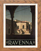 Vintage Poster Ravenna in Wood frame, premium wall art print