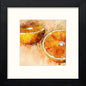 Oranges in Black Wood frame, premium wall art print