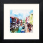 Venice Backwater in Black Wood frame, premium wall art print