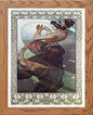 Vintage Poster Alphonse Mucha L Etoile Polairepole Star 1902 in Wood frame, premium wall art print
