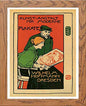 Vintage Poster Wilhelm Hoffmann Dresden Printers Of Modern Posters in Wood frame, premium wall art print