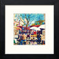 Paris Montmartre in Black Wood frame, premium wall art print