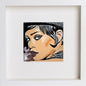 Rihanna 0181 174 in White frame, premium wall art print