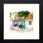 Cottage in Black Wood frame, premium wall art print