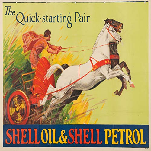 L Lumartos Vintage Shell Oil Poster