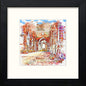 Medieval Ruins in Black Wood frame, premium wall art print