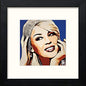Kylie in Black Wood frame, premium wall art print