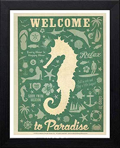 L Lumartos Vintage Seahorse Beach Seaside Poster Travel Poster (31)