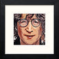 John Lennon in Black Wood frame, premium wall art print
