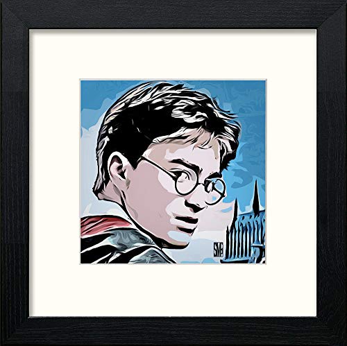 Harry Potter in Black Wood frame, premium wall art print