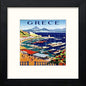 Vintage Greece Poster in Black Wood frame, premium wall art print