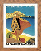 Vintage Poster Vintage Italian Travel in Wood frame, premium wall art print
